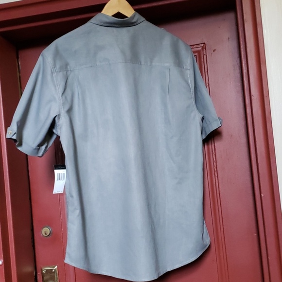 SEAN JOHN GRAY SHORT SLEEVE SHIRT SZ L - Picture 2 of 8